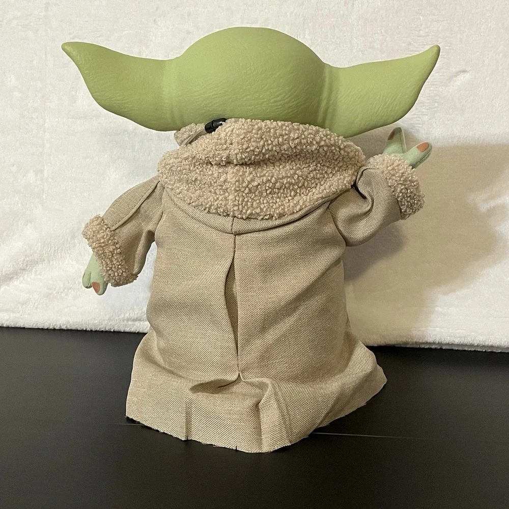 Baby Yoda Plush Toy Doll w/ Beige Outfit & Necklace Office Decor Mattel 2021 12